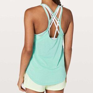 Lululemon Run Off-Route Tank Heathered Washed Marsh / Washed Marsh 10